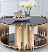 Image result for Black and Gold Coffee Table
