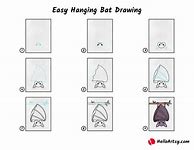 Image result for Hanging Bat Line Drawing