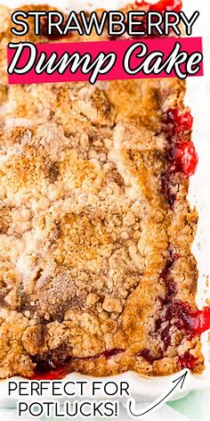 Strawberry Dump Cake | Sugar and Soul