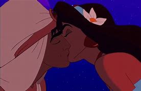Image result for Aladdin and Jasmine Kissing