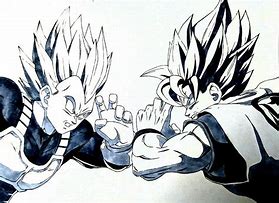 Image result for Dragon Ball Z Goku vs Vegeta Drawings