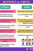 Image result for Prepositions Among and Between
