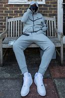 Image result for Nike Tech Fleece Tracksuit with Retro 4 Black Cat