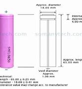 Image result for 18650 Protected Button Battery Dimensions
