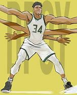 Image result for Giannis Antetokounmpo Crosses in Cartoon
