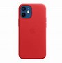 Image result for iPhone 12 Leather MagSafe Case Red