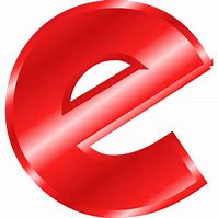 Image result for Cut Out Letter E Red