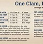 Image result for Quahog Clam Size Chart