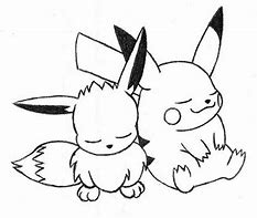 Image result for Pokemon Coloring Pages Pikachu and Eevee