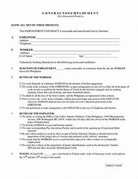 Image result for New Employee Contract Sample