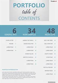 Image result for Report Table of Contents Template