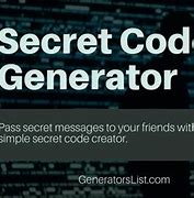 Image result for Secret Code Generator