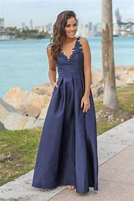 Image result for Navy Maxi Dress with Embroidered Flowers