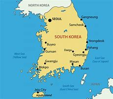 Image result for South Korea Geography Map
