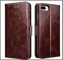 Image result for Leather Flip Wallet Case iPhone 8 Plus