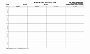 Image result for School-Age Lesson Plan Template