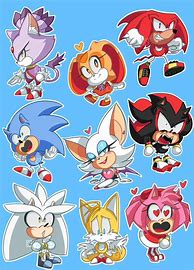 Image result for Sonic/Tails Knuckles Amy Shadow Sirver Rouge