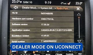 Image result for Uconnect 4C Dealer Mode