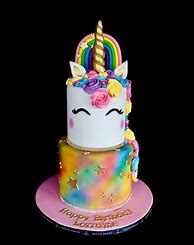 Image result for Two Tier Unicorn Cake