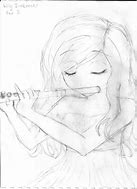 Image result for Girl Playing Flute Drawing