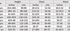 Image result for Child Clothes Size Chart by Age
