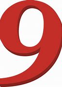 Image result for 9 Red Number Printable
