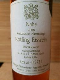 Image result for August E Anheuser Kreuznacher Kronenberg Riesling Auslese