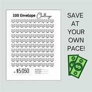Image result for 100 Envelope Savings Challenge Free Printable Number Less