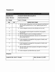 Image result for Housekeeping Inspection Checklist