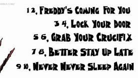 Image result for Freddy Krueger Poem