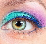 Image result for Pink and Green Eye Makeup