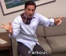Image result for The Office Parkour Meme Template