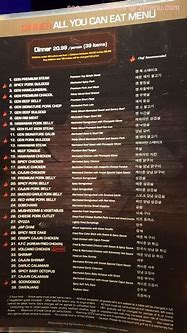 Image result for Gen Kbbq Bar Menu