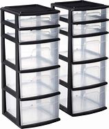 Image result for Plastic Storage Organizer with Drawers