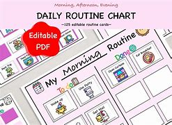 Image result for Printable Blank Daily Routine Chart