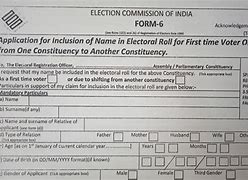 Image result for Voter ID Card Form