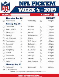 Image result for NFL Week 4