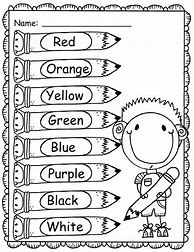 Image result for Learn Your Colors Worksheet