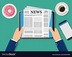 Image result for Tablet Cartoon with News