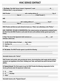 Image result for HVAC Contract Template