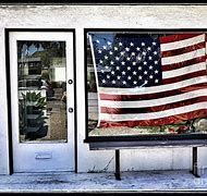Image result for American Flag in Window Frame