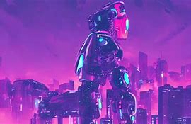 Image result for Cyberpunk Robot Wallpaper