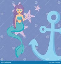 Image result for Mermaid On Anchor Drawing