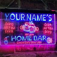 Image result for Personalized Neon Bar Signs