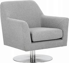 Image result for Short Gray Grey Round Swivel Chair