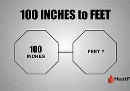 Image result for 100 Inches to Feet