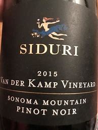 Image result for Siduri+Pinot+Noir+Van+der+Kamp