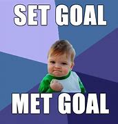Image result for Memes About Setting Goals