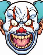 Image result for Scary Clown Face Cartoon