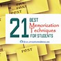 Image result for Memorization Techniques for Studying